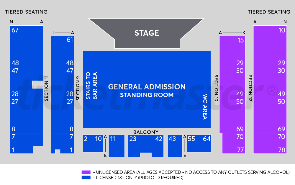 Seat map for Northlane 'The Anemoia Experience' 2026